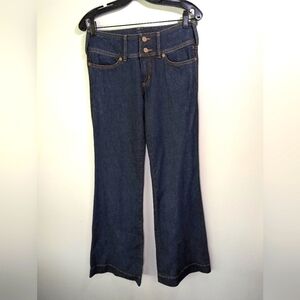 Pure Color dark denim jeans flare size 28